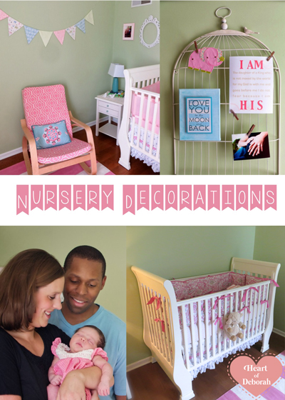 Baby girl nursery decorations and ideas.