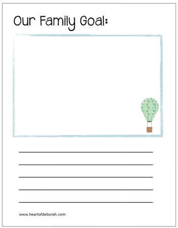 Complete this family goal book together in the New Year! Free download to print.
