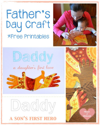 DIY Father's day craft with kids! Includes free printable.